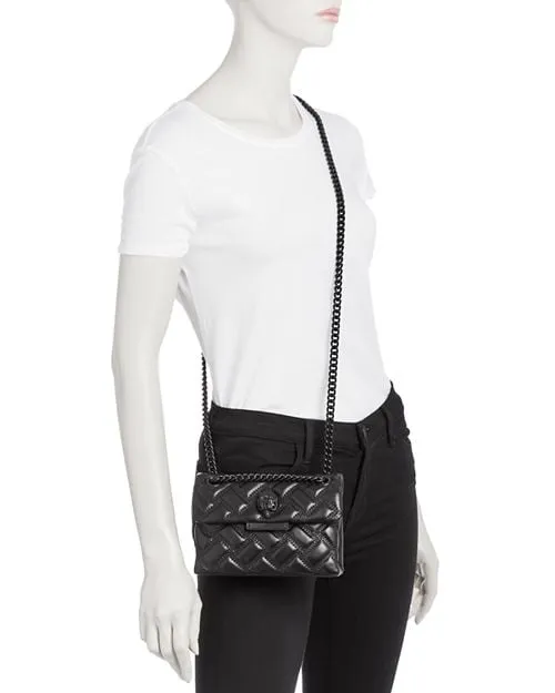 Leather Crossbody Mini Kensington Drench KURT GEIGER LONDON Black