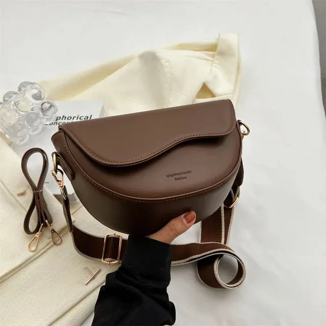 Leather Saddle Armpit Bags for Women Versatile Shoulder Crossbody Bag