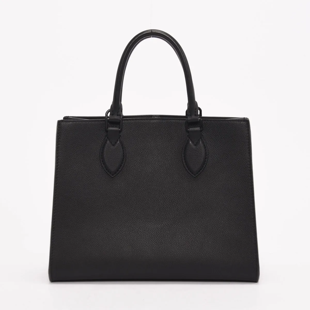 Louis Vuitton Black Grained Calfskin LockMe PM Tote