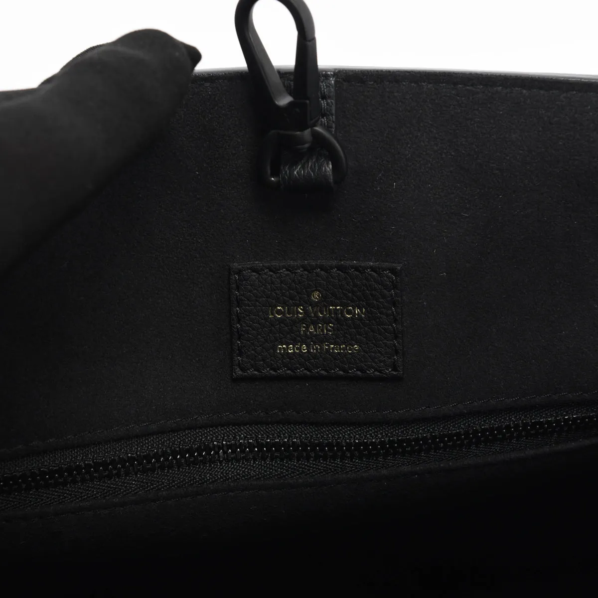 Louis Vuitton Black Grained Calfskin LockMe PM Tote