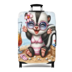 Luggage Cover, Skunk at the Beach, awd-1411