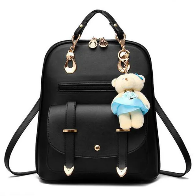 Luxury Teenage School Backpack w/ Stuff Toy