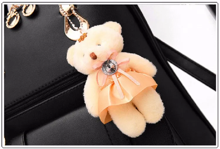 Luxury Teenage School Backpack w/ Stuff Toy