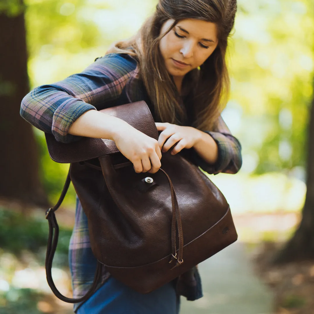 Madison Leather Backpack | Dark Hazelnut