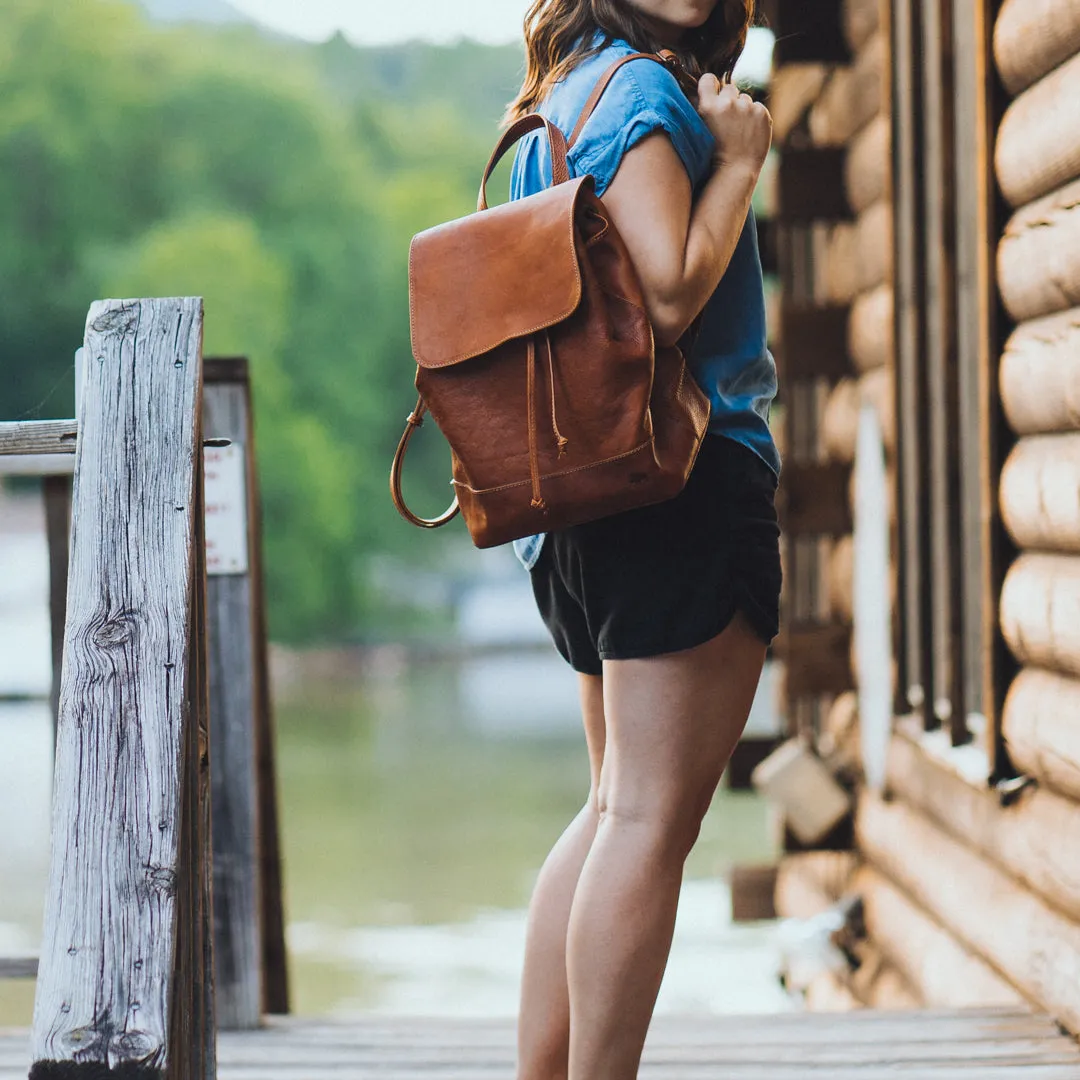 Madison Leather Backpack | Saddle Tan