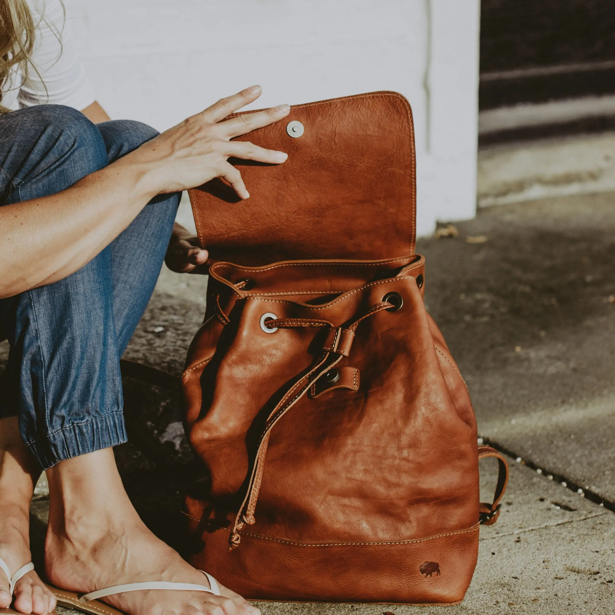 Madison Leather Backpack | Saddle Tan