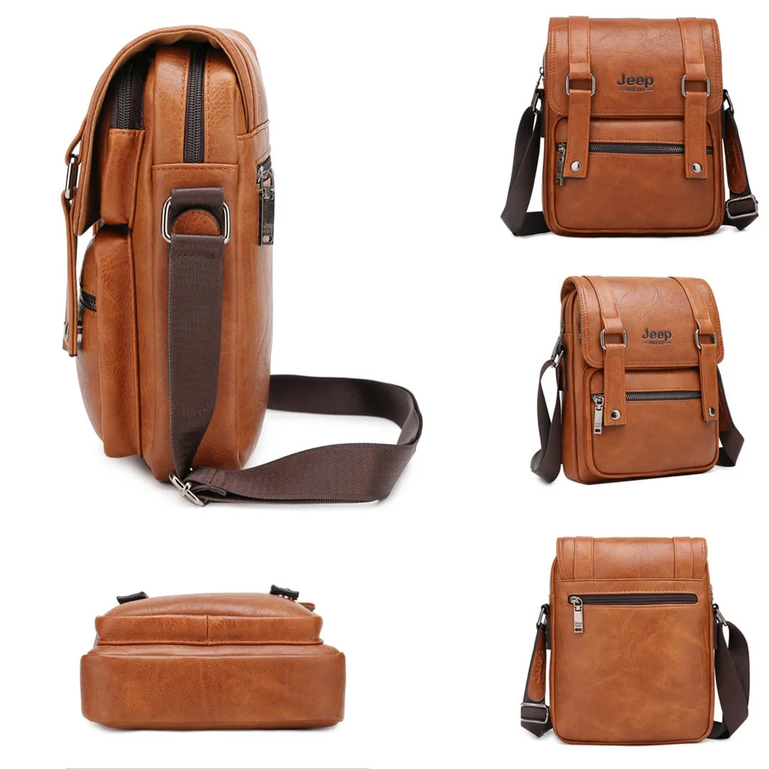 Man's Crossbody Shoulder Bag Large Capacity Leather Travel Tote Men Multi-function Messenger Bags New Arrivals