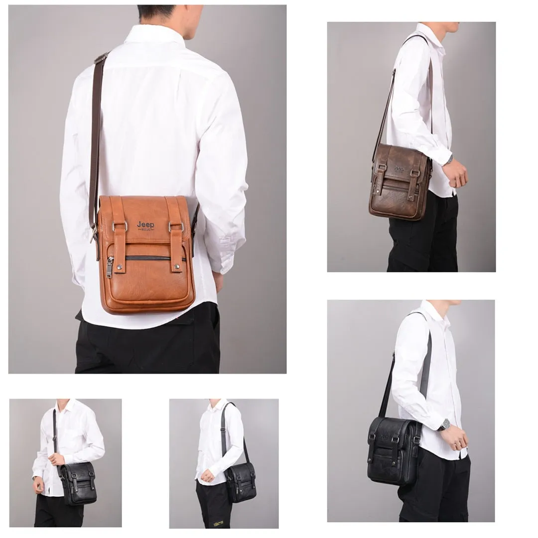 Man's Crossbody Shoulder Bag Large Capacity Leather Travel Tote Men Multi-function Messenger Bags New Arrivals