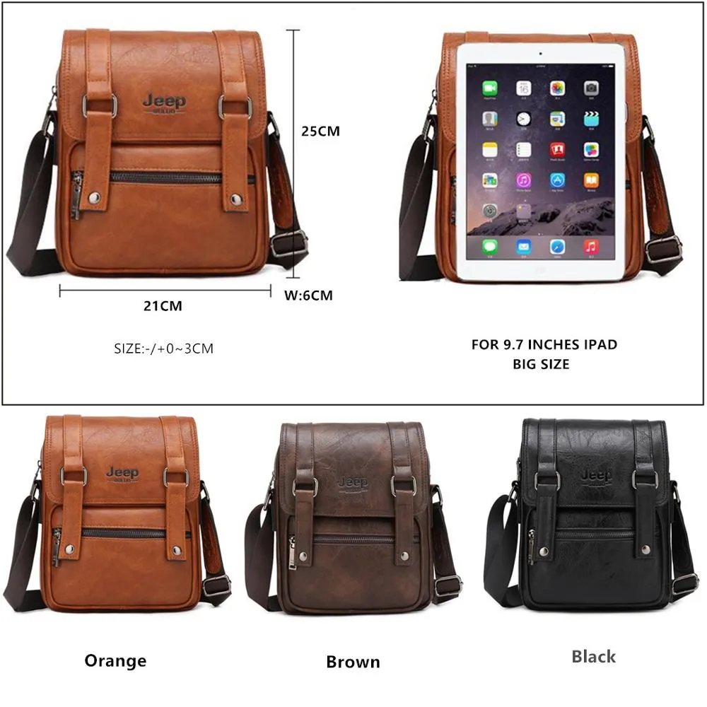 Man's Crossbody Shoulder Bag Large Capacity Leather Travel Tote Men Multi-function Messenger Bags New Arrivals