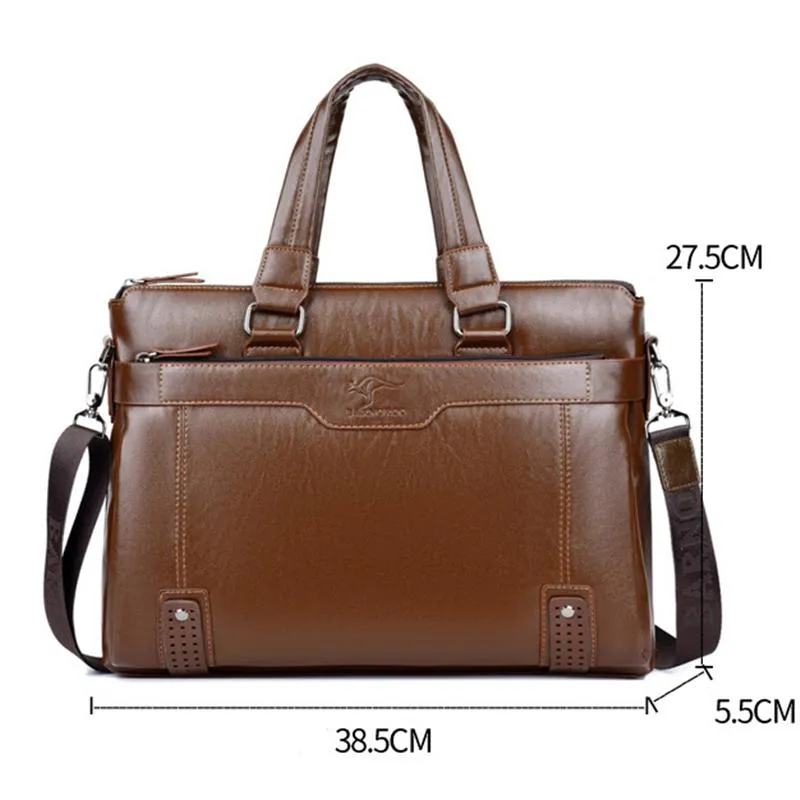 Men Business Casual Leather Crossbody Bags  Handbag Wallets