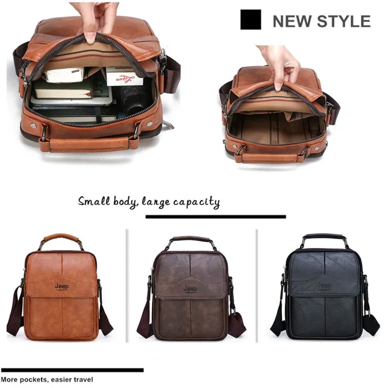 Men Crossbody Bag Shoulder Bags Multi-function Men Handbags Large Capacity Split Leather Bag For Man Messenger Bag