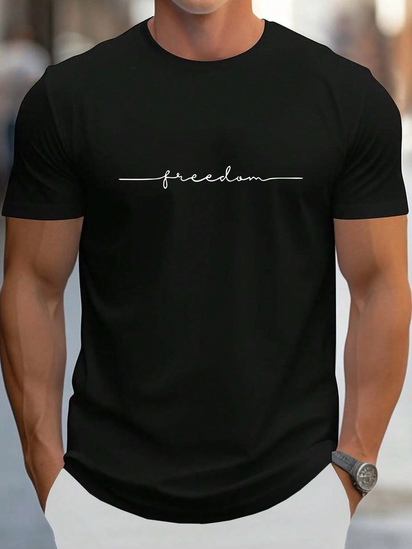 Men Letter Graphic Tee