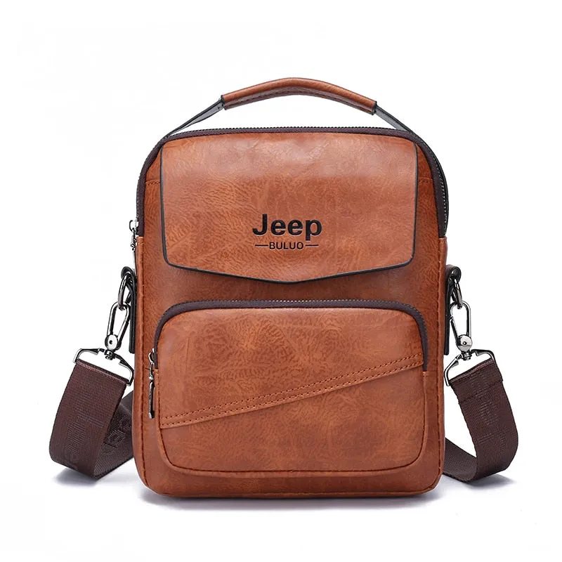 Men Messenger Bags Casual Handbag For Man Leather Shoulder Bag Crossbody Brown Male Tote Brown