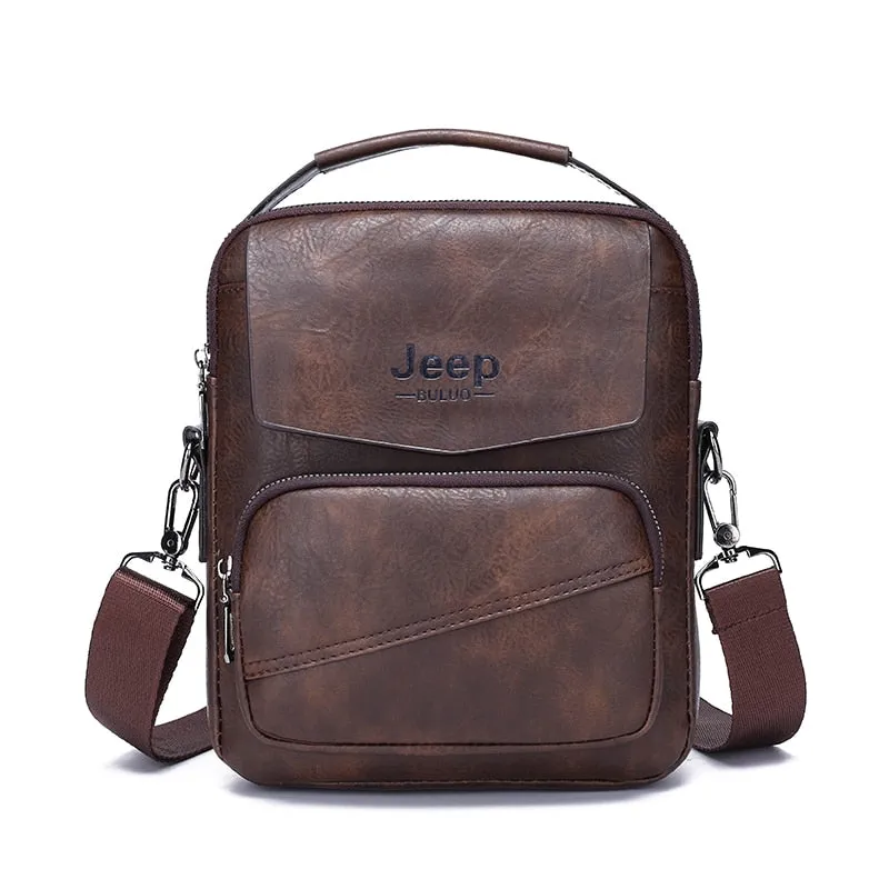 Men Messenger Bags Casual Handbag For Man Leather Shoulder Bag Crossbody Brown Male Tote Brown