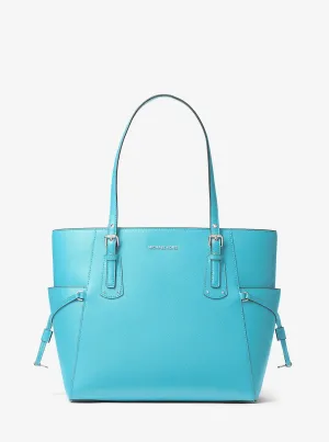 Michael Kors Voyager Small Crossgrain Leather Tote Bag