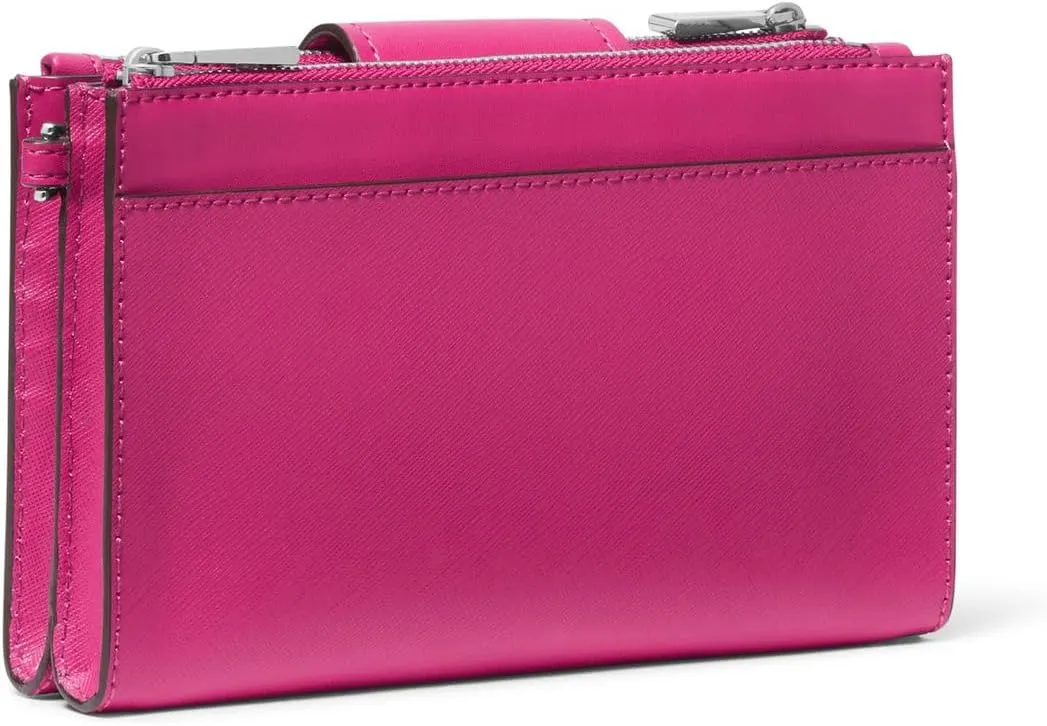 MICHAEL Michael Kors Ruby Double Zip Small Shoulder Bag in Deep Fuchsia