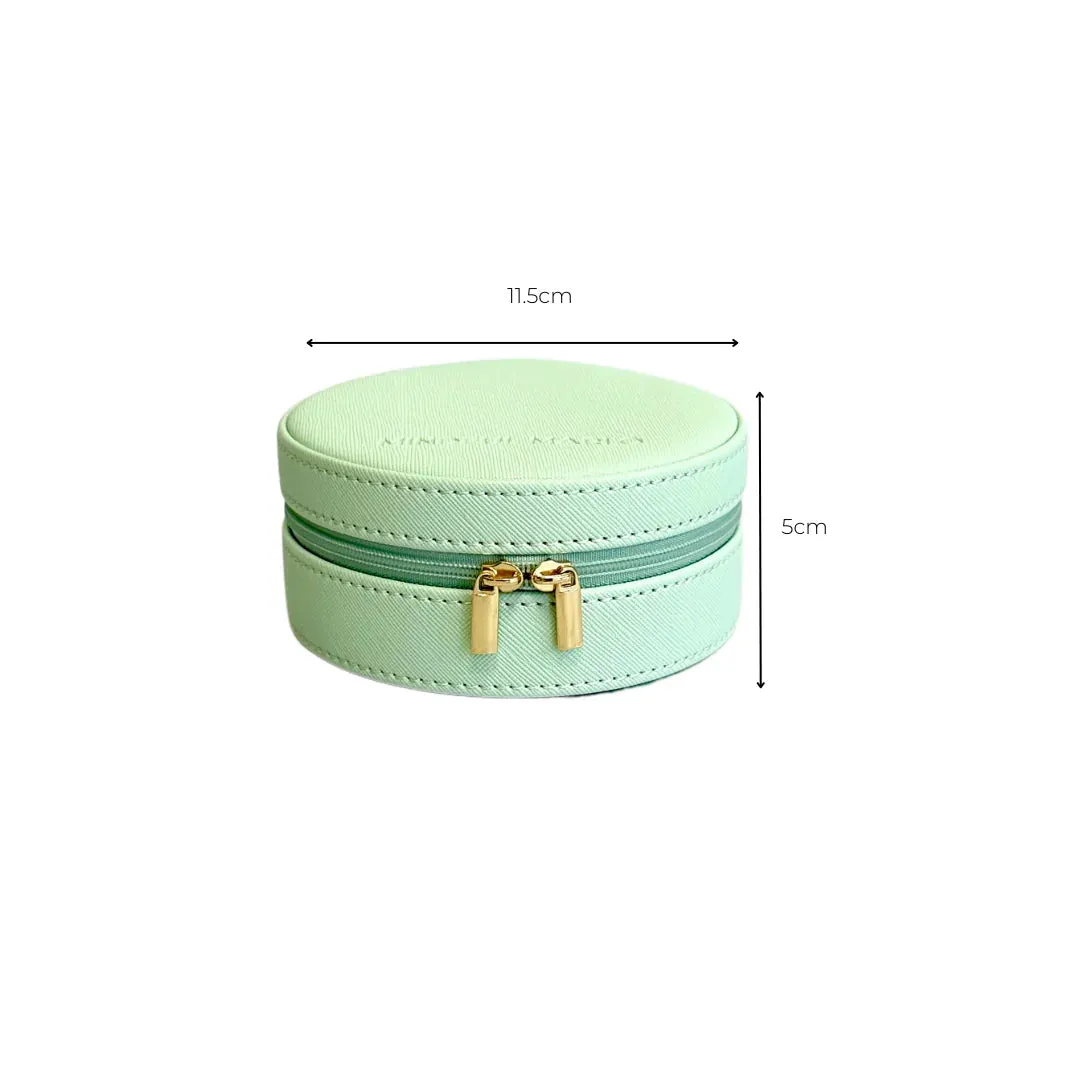 Mindful Marlo Round Jewellery Case - Mint