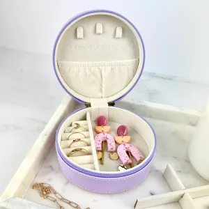 Mindful Marlo Round Jewellery Case - Violet