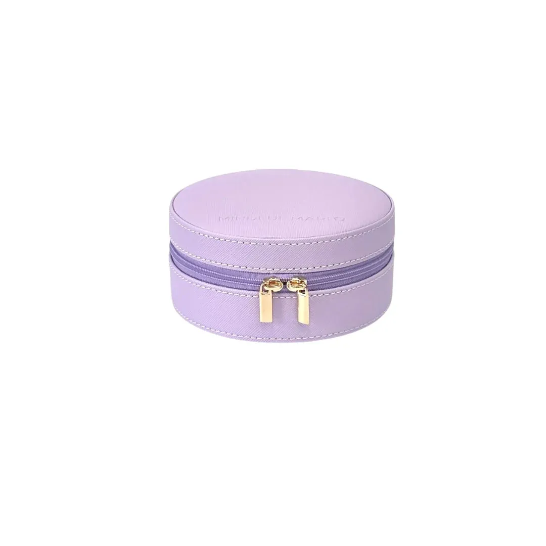 Mindful Marlo Round Jewellery Case - Violet