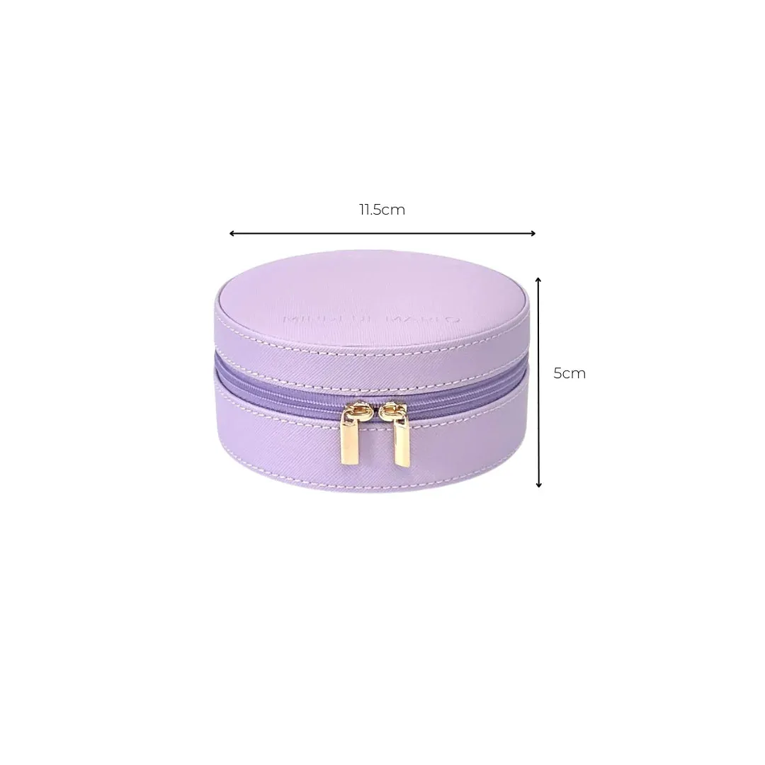 Mindful Marlo Round Jewellery Case - Violet