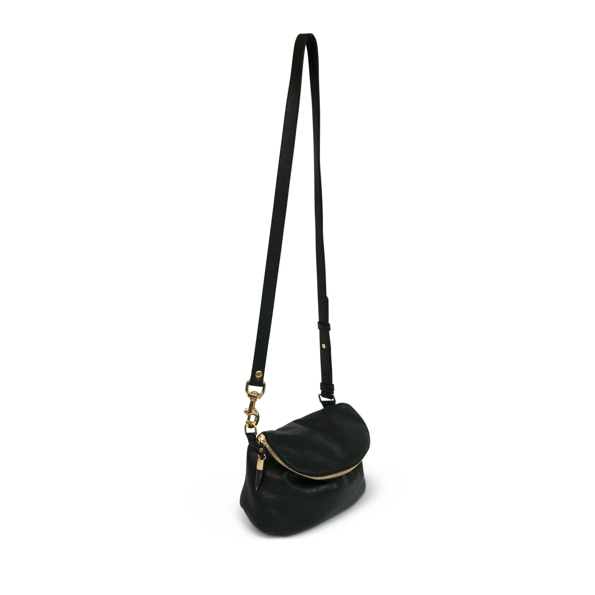 Mini Windbourne Leather Crossbody - Black, With Kenyan Toggle