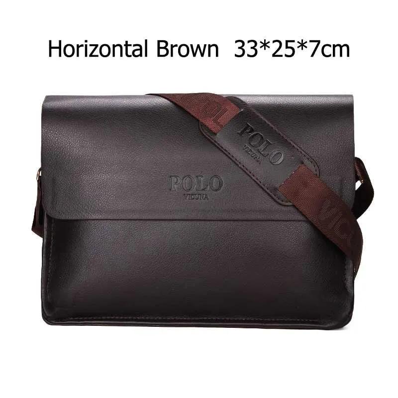 Minimalist  Businessmen Leather Shoulder Bag