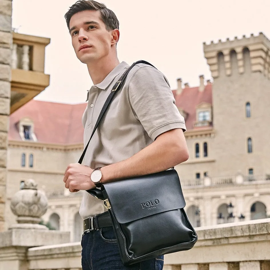 Minimalist  Businessmen Leather Shoulder Bag