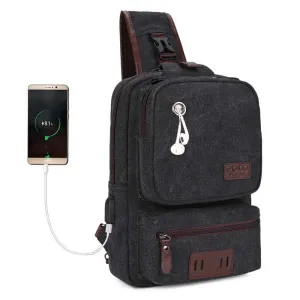 Mobile Phone Friendly Canvas Shoulder Bag