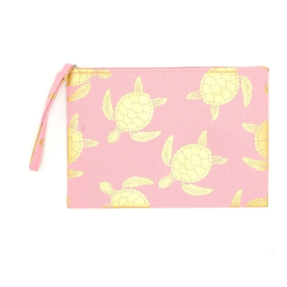 MP0124 Gold Foil Turtle Pouch/Make-up Bag