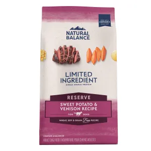 Natural Balance L.I.D Sweet Potato and Venison Adult Dry Dog Food 22lb