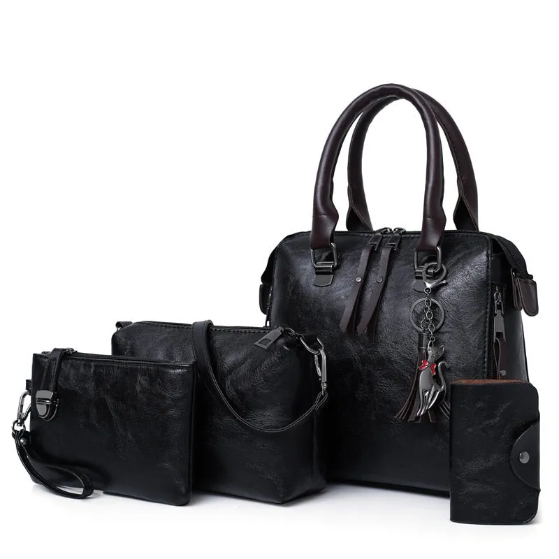 New 4pcs/Set High Quality Ladies Handbags