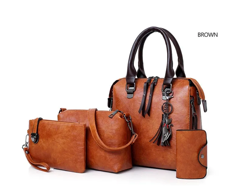 New 4pcs/Set High Quality Ladies Handbags