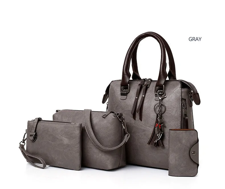 New 4pcs/Set High Quality Ladies Handbags