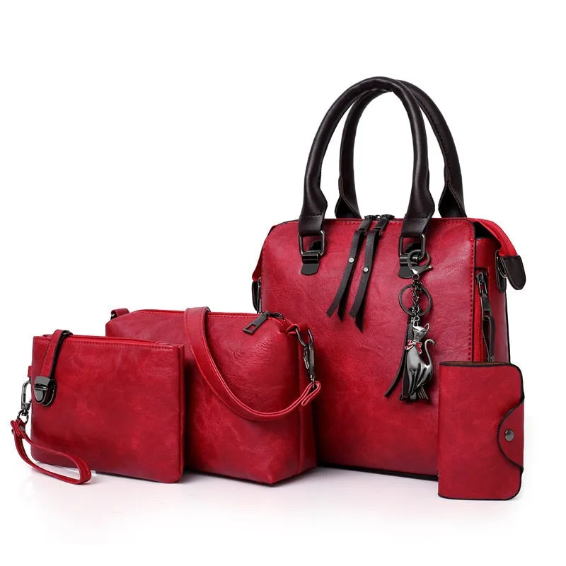 New 4pcs/Set High Quality Ladies Handbags