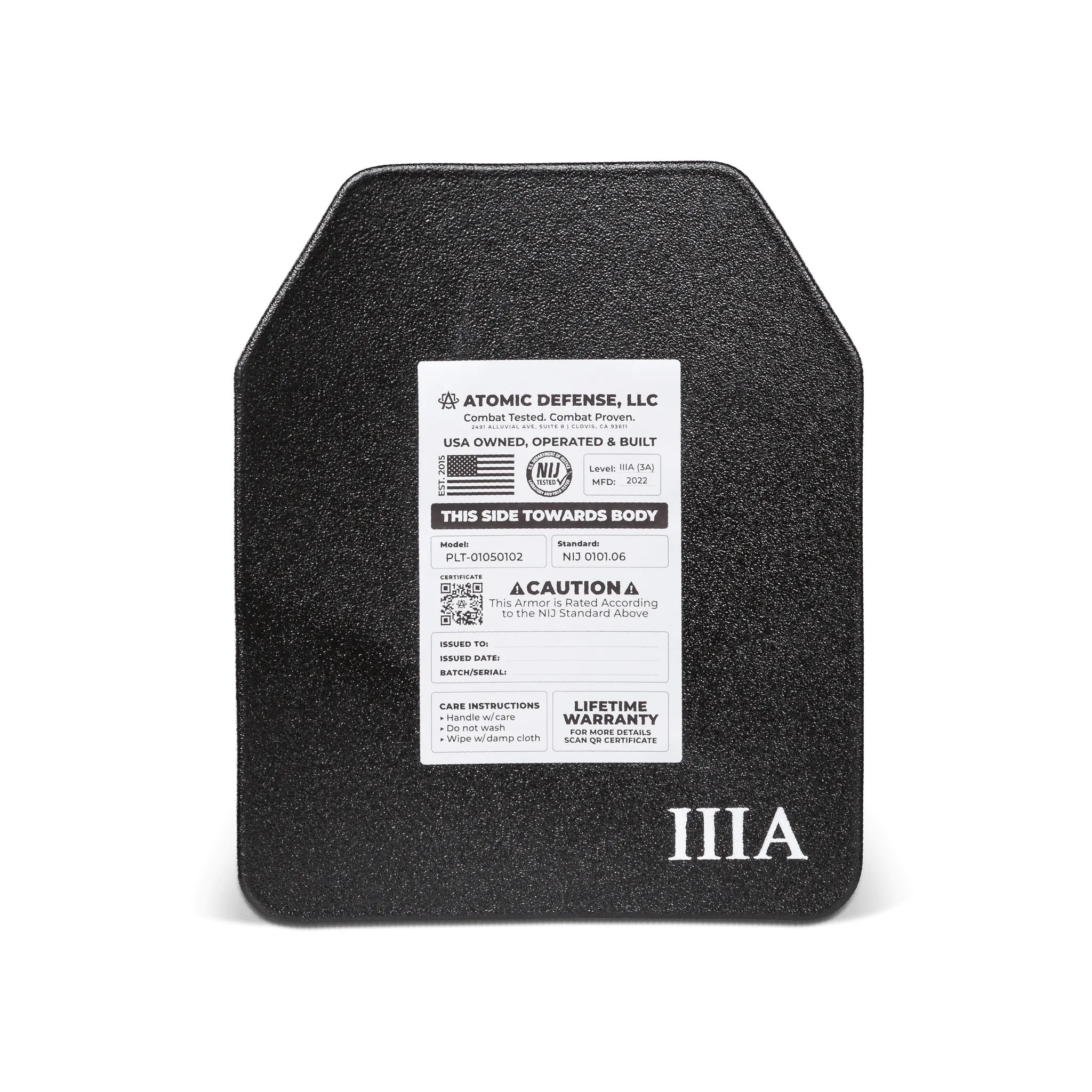 NIJ Level IIIA  Body Armor Plates | ESAPI | Hard & Soft