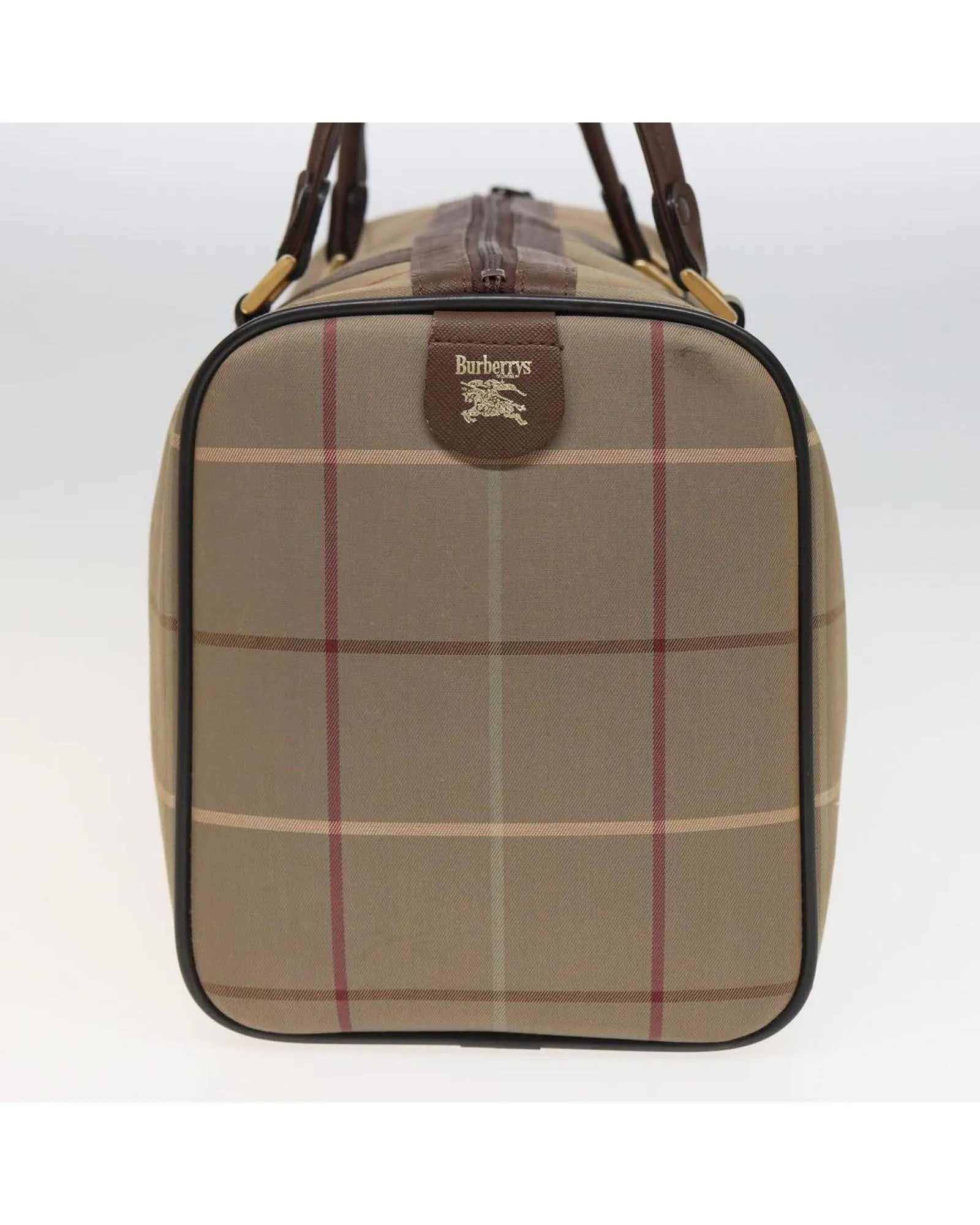 Nova Check Canvas Boston Bag with Handle Drop