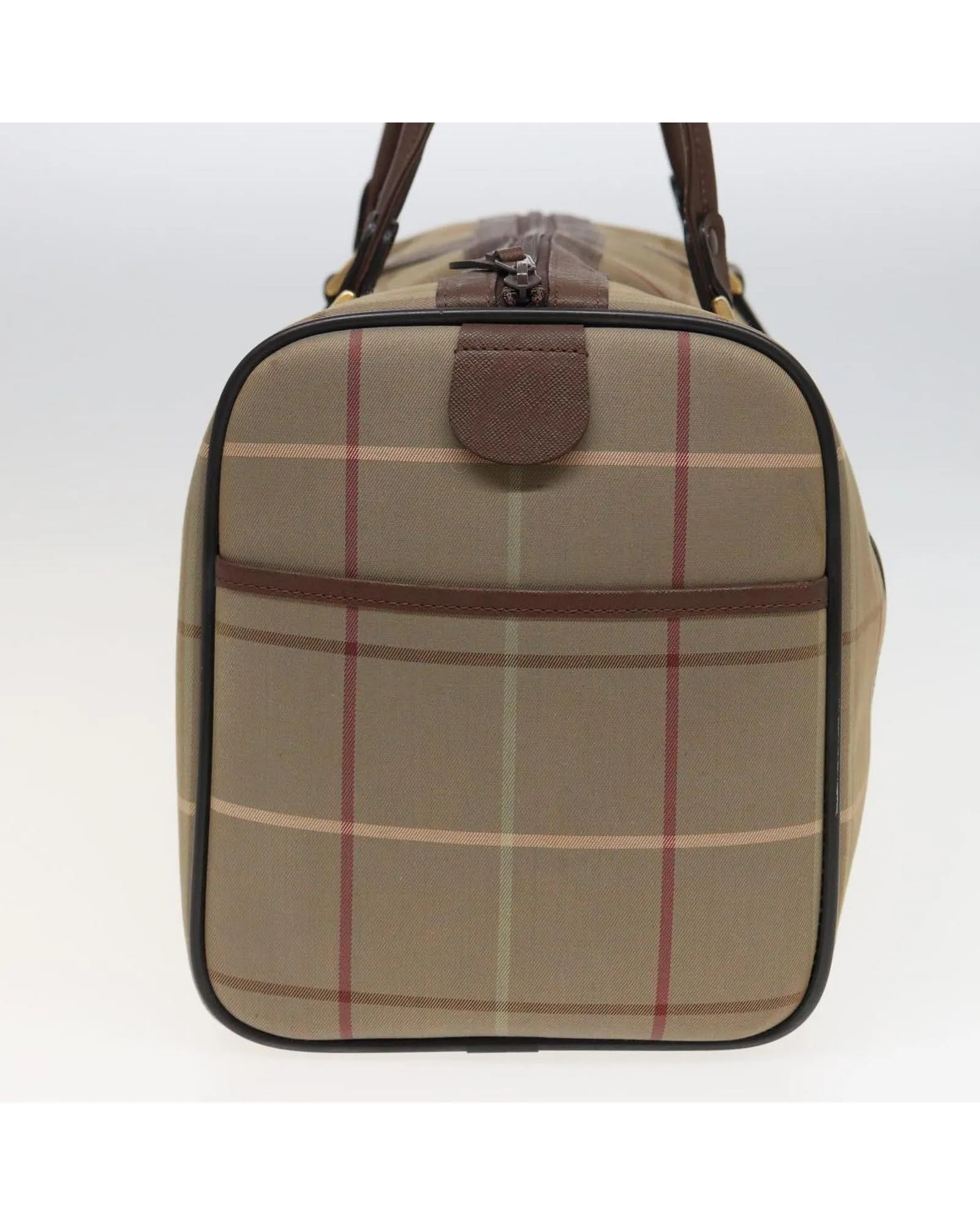 Nova Check Canvas Boston Bag with Handle Drop