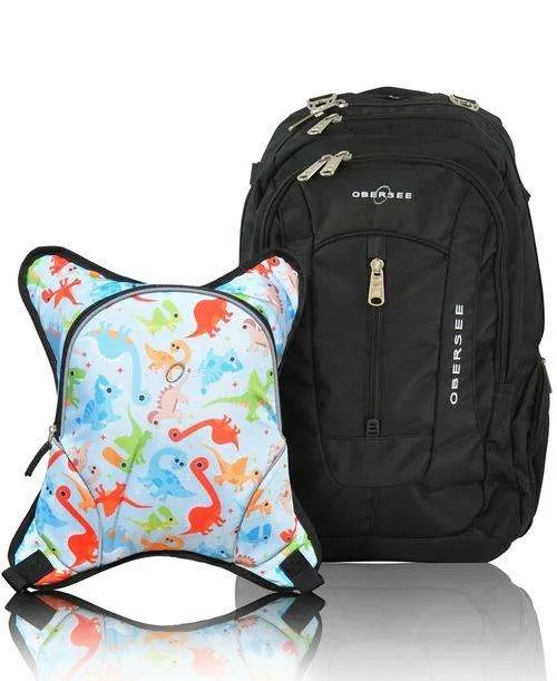 Obersee BERN Diaper Bag Backpack with Baby Bottle Cooler