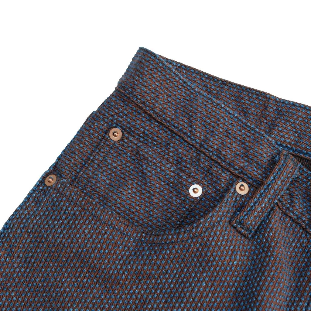 OD PBJ Indigo x Kakishibu Sashiko Selvedge Pants (Regular Straight)