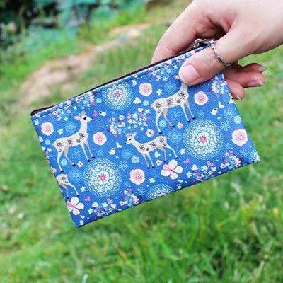 Owl Elephant giraffes Print coin purse,Ladies clutch change purse,Women cartoon zero wallet,Female Zipper coins bag wallet pouch