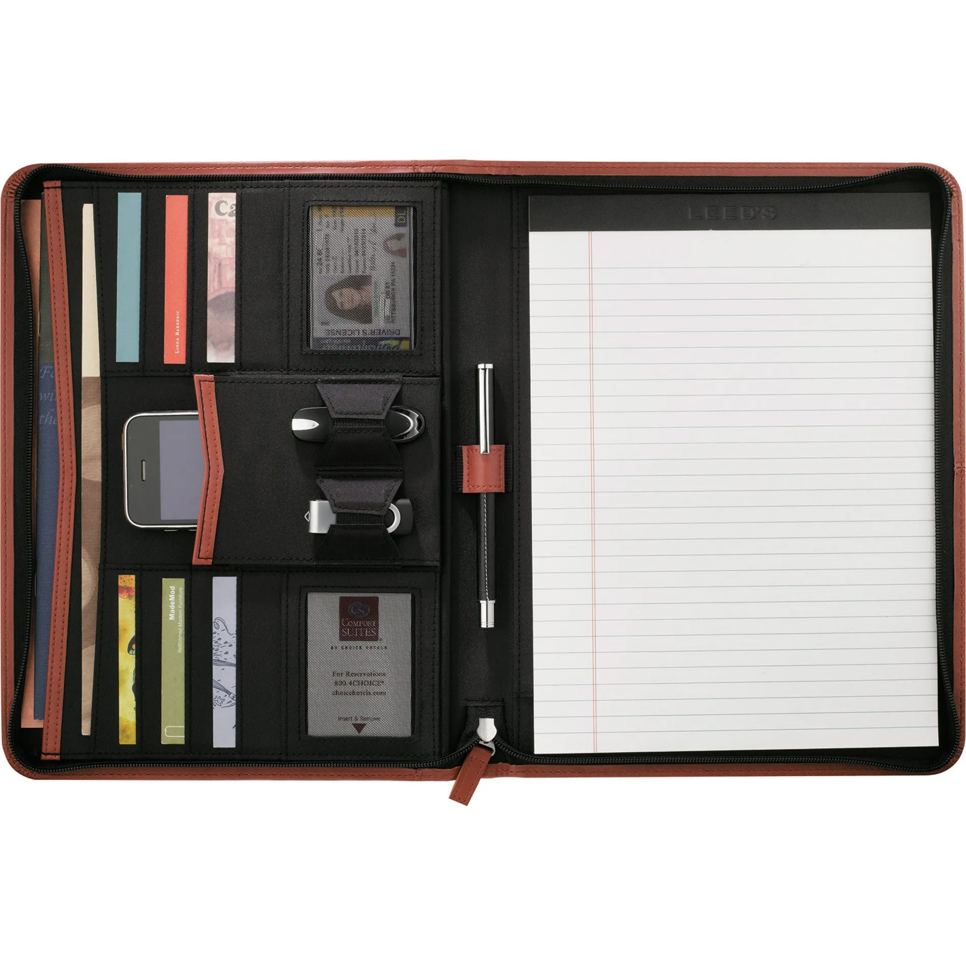 Pedova™ Zippered UltraHyde Padfolio with FSC Mix Paper