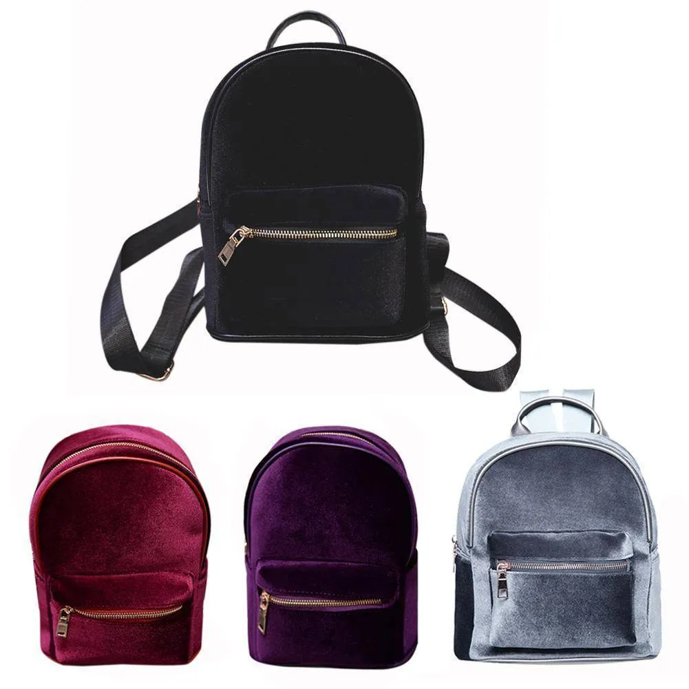 Petite Velvet Designer Backpack Soft Backpack