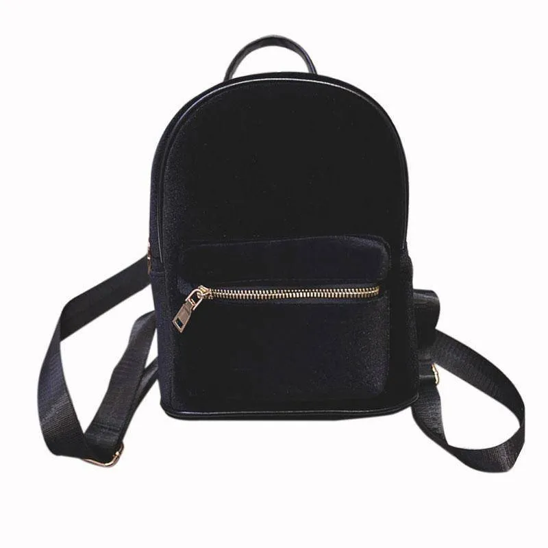 Petite Velvet Designer Backpack Soft Backpack