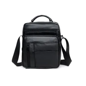 Pologize™ Leather Black Crossbody Bag