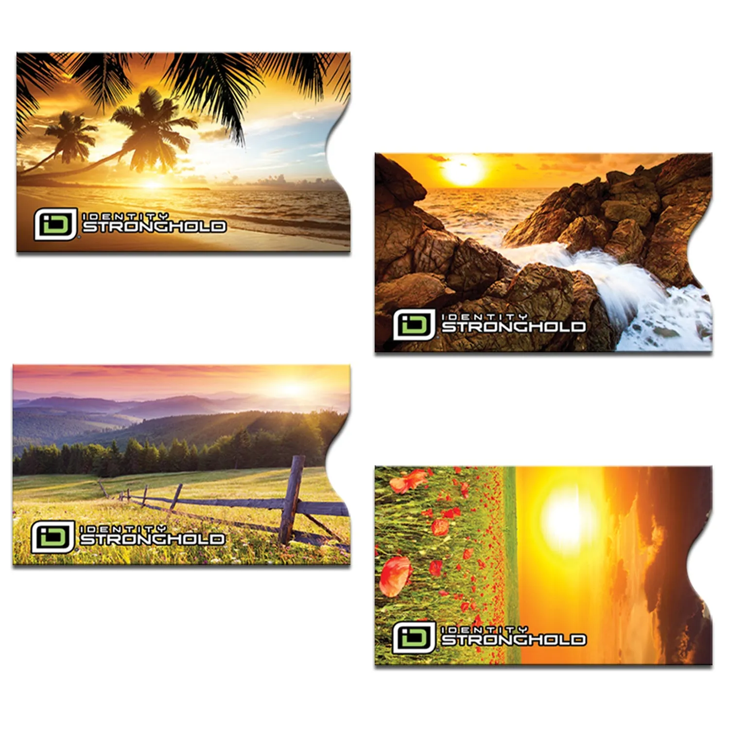 RFID Blocking Credit Card Sleeves - Sunset 20 Pack