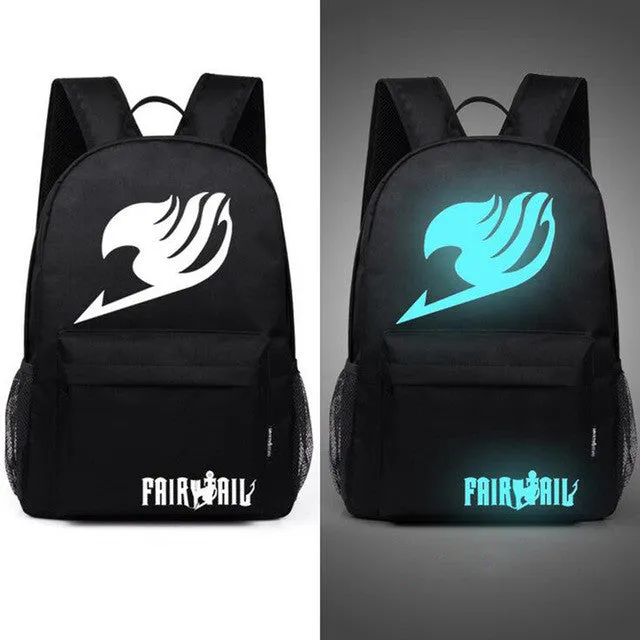 Senkey style Men's Backpack Anime Starry sky Luminous Printing Teenagers Casual Mochila Men Women's Student Cartoon School Bags