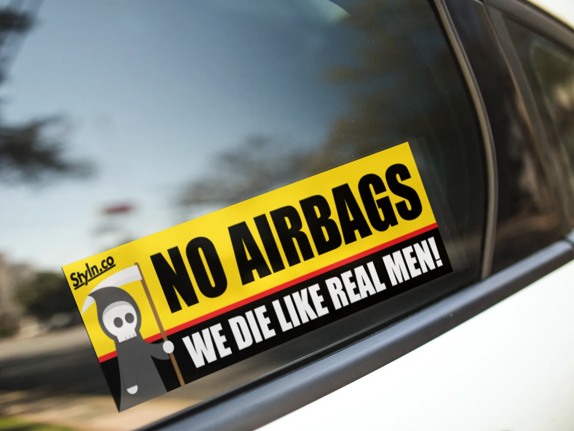 SLAP NO AIR BAGS WE DIE LIKE REAL MEN