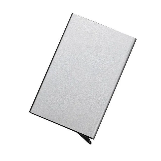 Slim Thin Business Card Case PU & Alloy Bank Credit Card Package credit card holder Card Box carteira feminino masculina