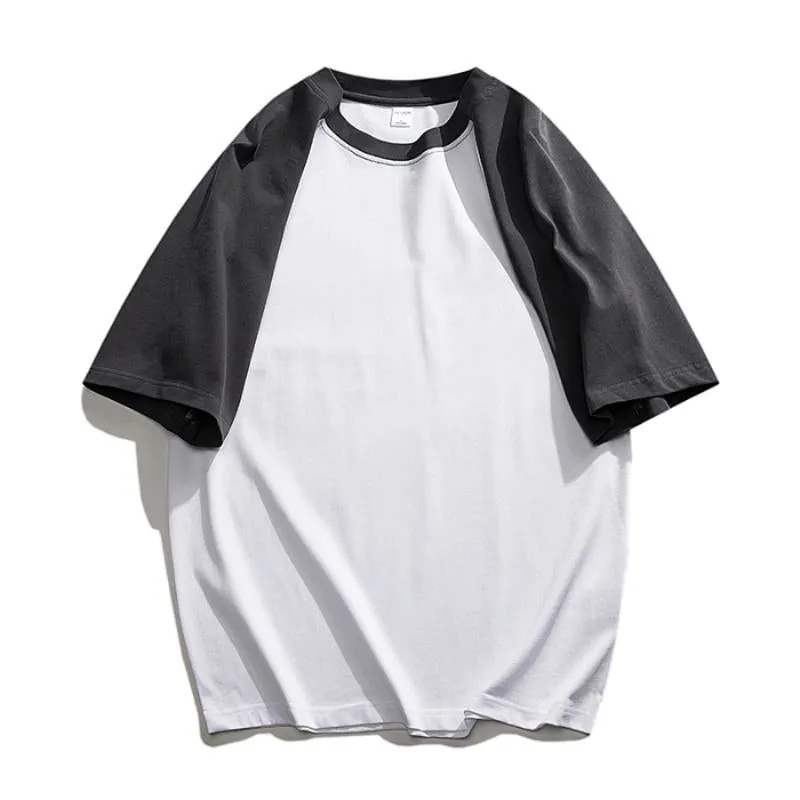 Soft Solid Drop Shoulder Versatile Round Neck Short Sleeve Tee