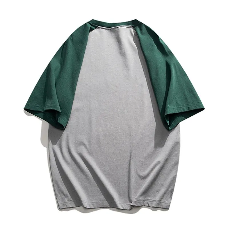 Soft Solid Drop Shoulder Versatile Round Neck Short Sleeve Tee